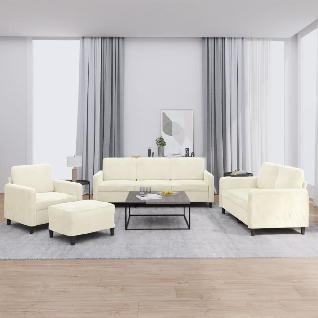Set De Canapele, 4 Piese, , Catifea