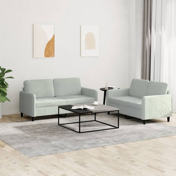 Set Canapea Cu Perne, 2 Piese, , Catifea