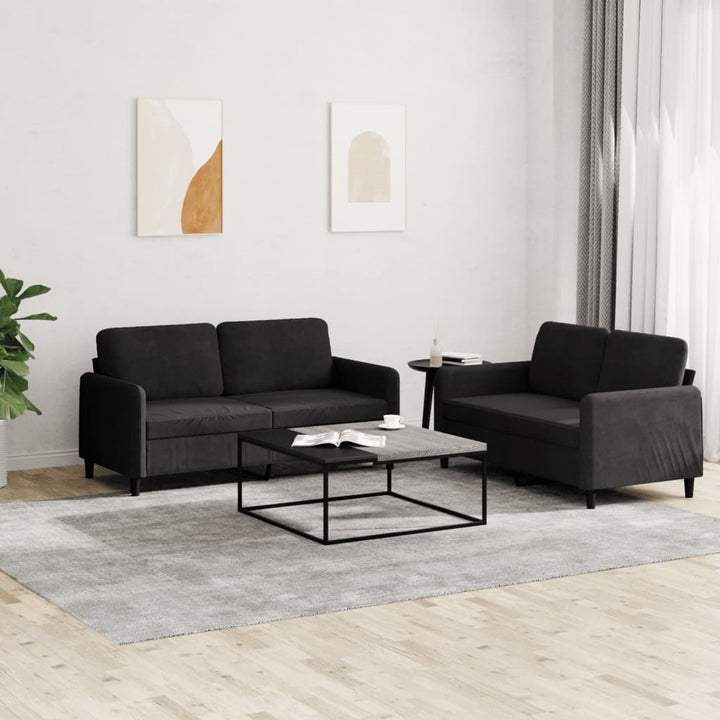Set Canapea Cu Perne, 2 Piese, , Catifea