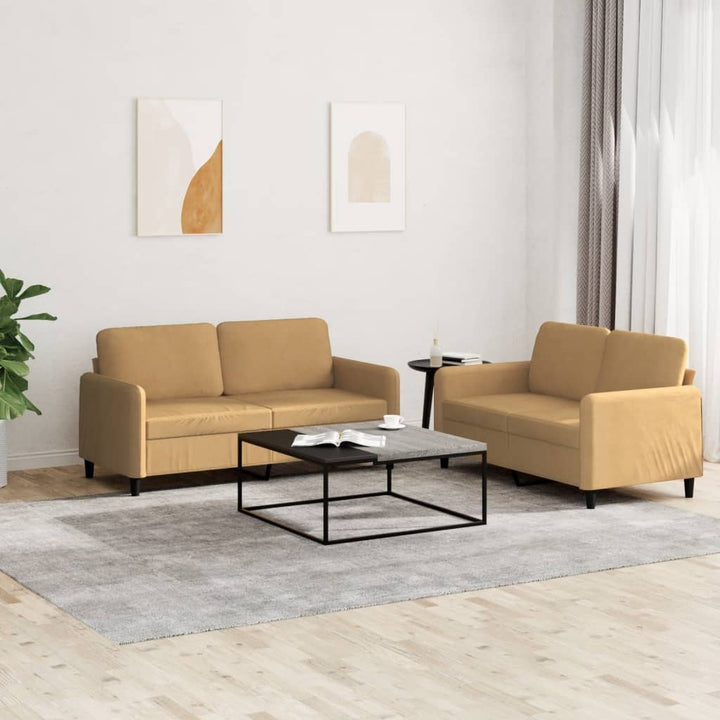Set Canapea Cu Perne, 2 Piese, , Catifea