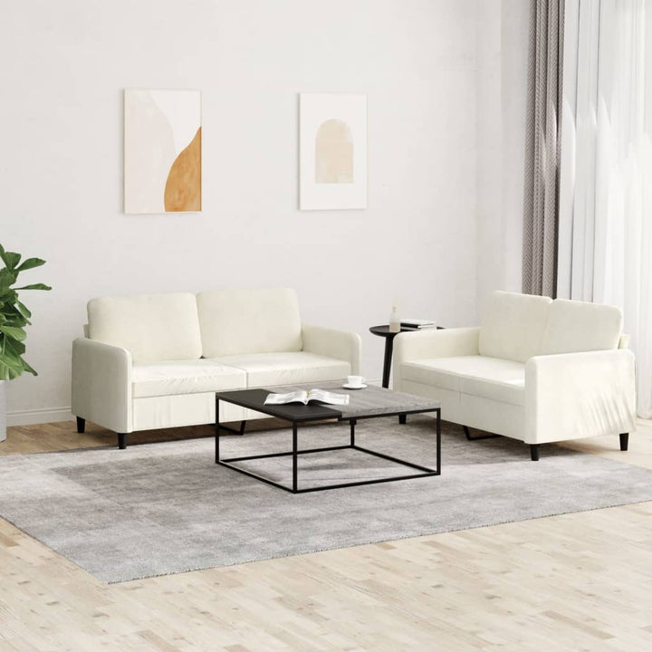 Set Canapea Cu Perne, 2 Piese, , Catifea