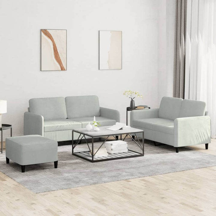 Set Canapea Cu Perne, 2 Piese, , Catifea