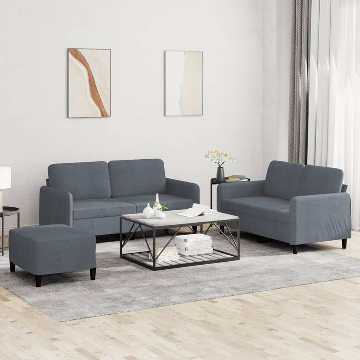 Set Canapea Cu Perne, 2 Piese, , Catifea