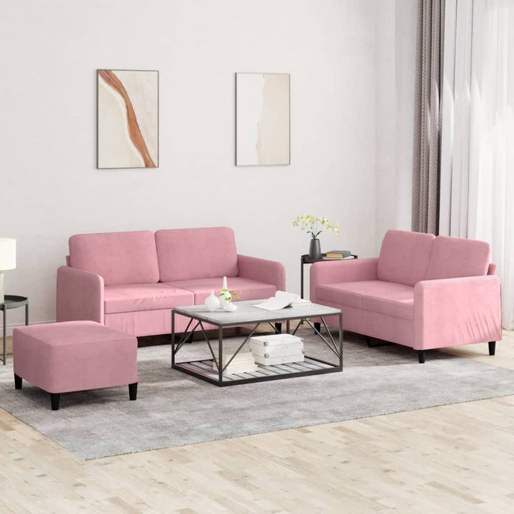 Set Canapea Cu Perne, 2 Piese, , Catifea