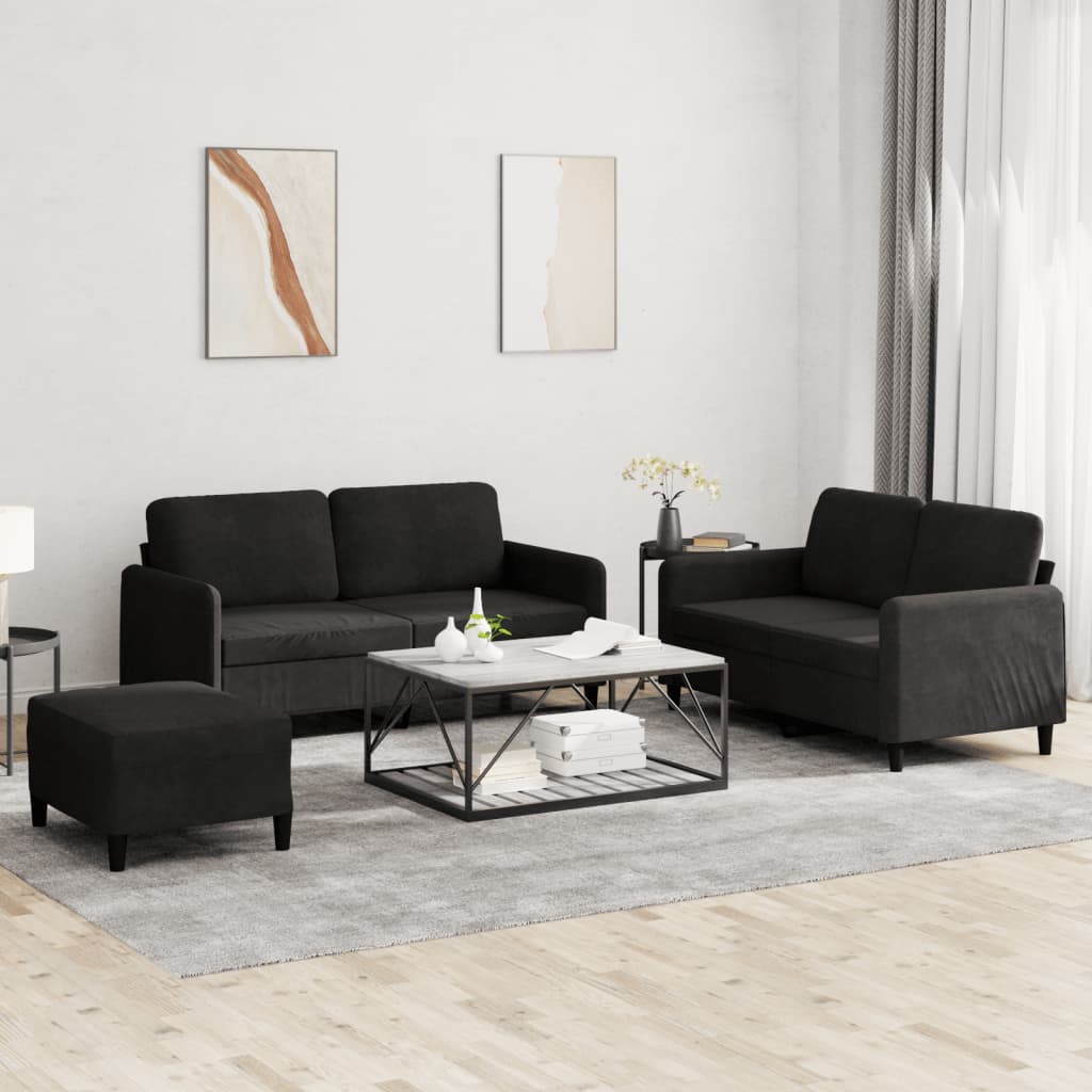 Set Canapea Cu Perne, 2 Piese, , Catifea