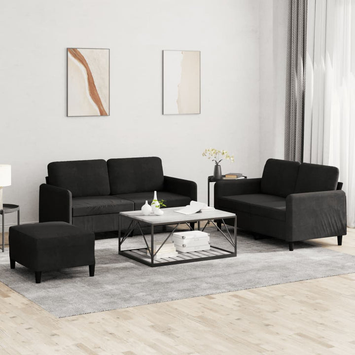 Set Canapea Cu Perne, 2 Piese, , Catifea