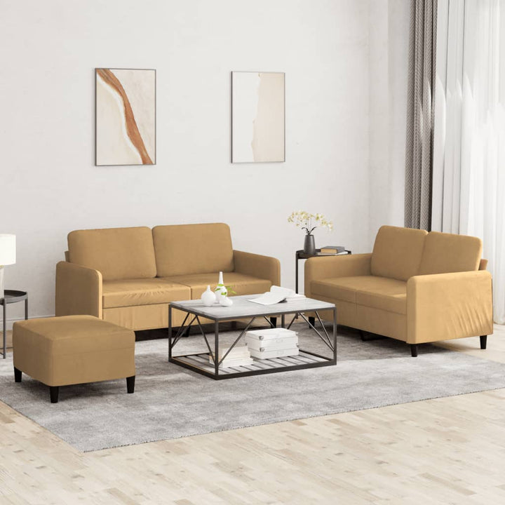 Set Canapea Cu Perne, 2 Piese, , Catifea