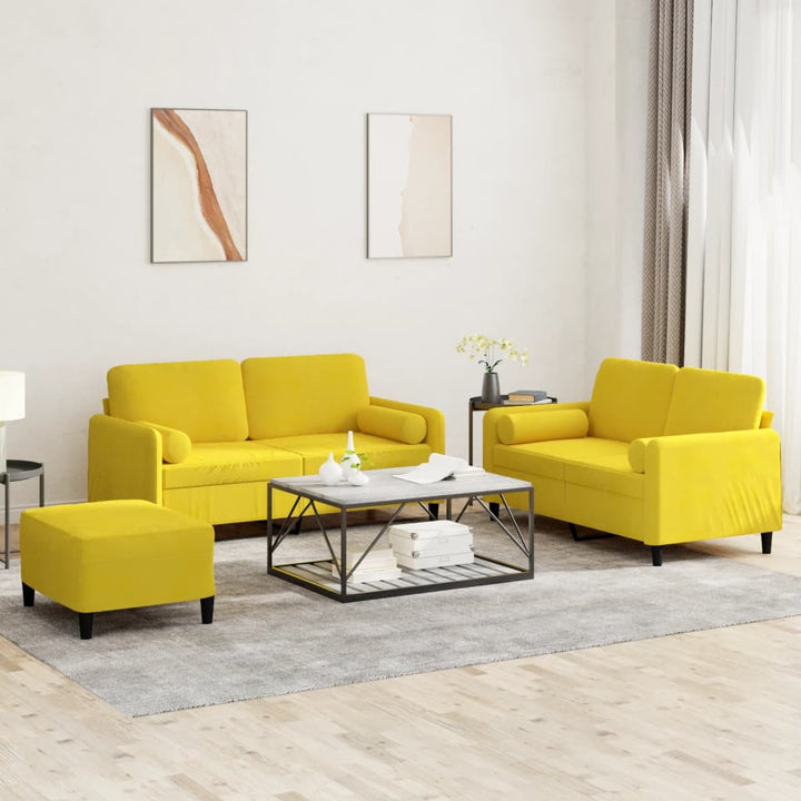 Set Canapea Cu Perne, 2 Piese, , Catifea