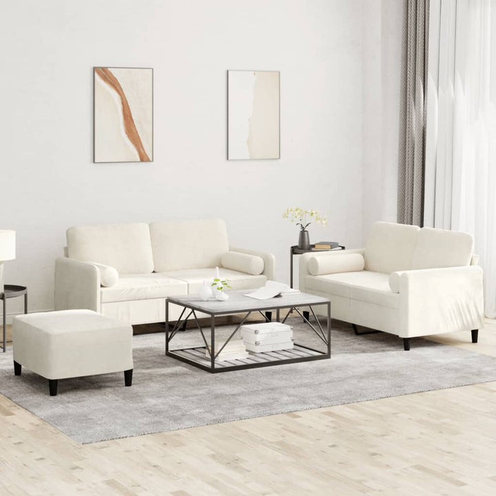 Set Canapea Cu Perne, 2 Piese, , Catifea