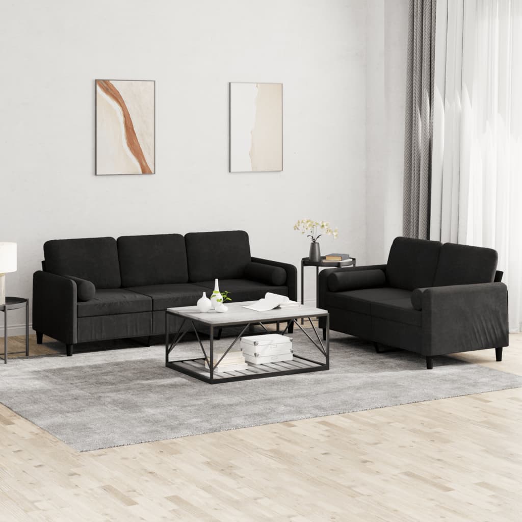 Set De Canapea, 3 Piese, Roșu Vin, Catifea