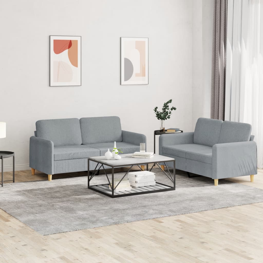 Set De Canapele Cu Perne, 2 Piese, , Textil