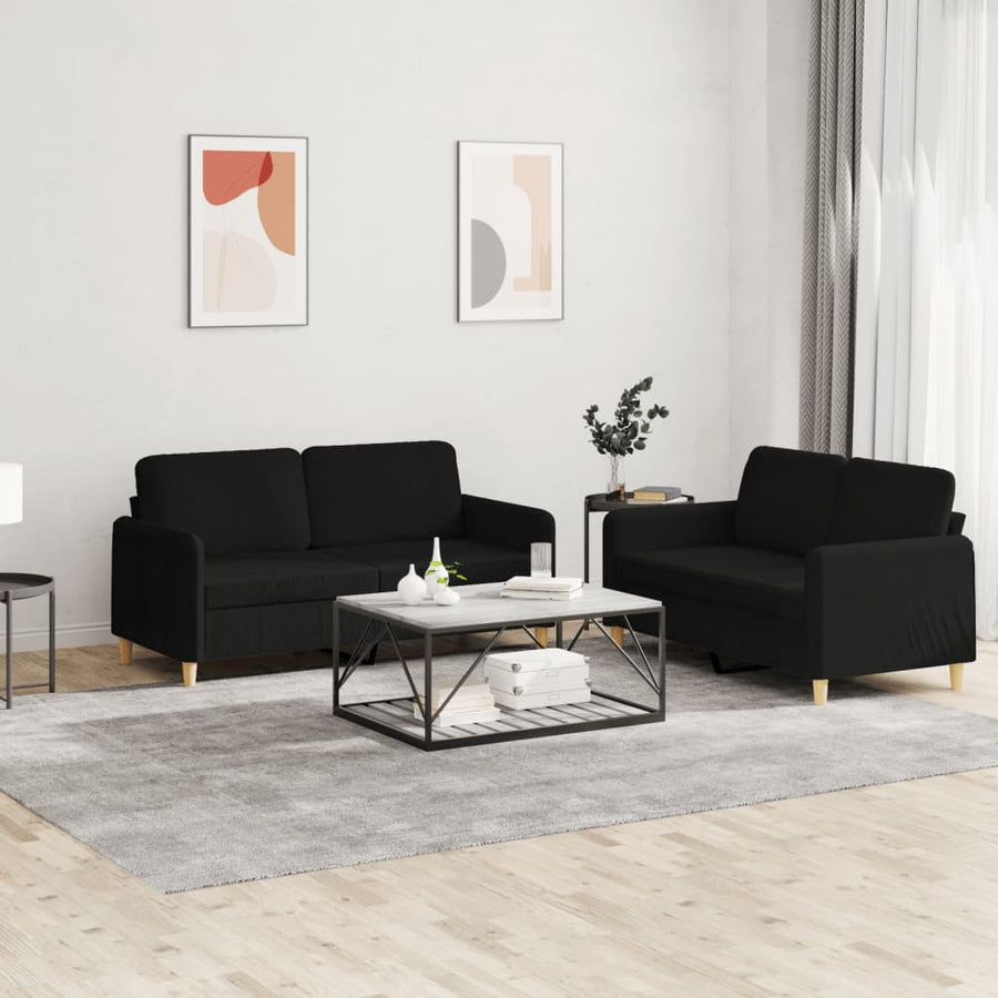 Set De Canapele Cu Perne, 2 Piese, , Textil