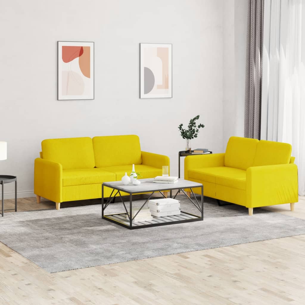 Set De Canapele Cu Perne, 2 Piese, , Textil