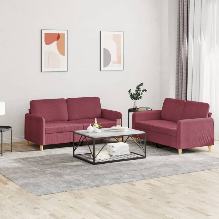 Set De Canapele Cu Perne, 2 Piese, , Textil