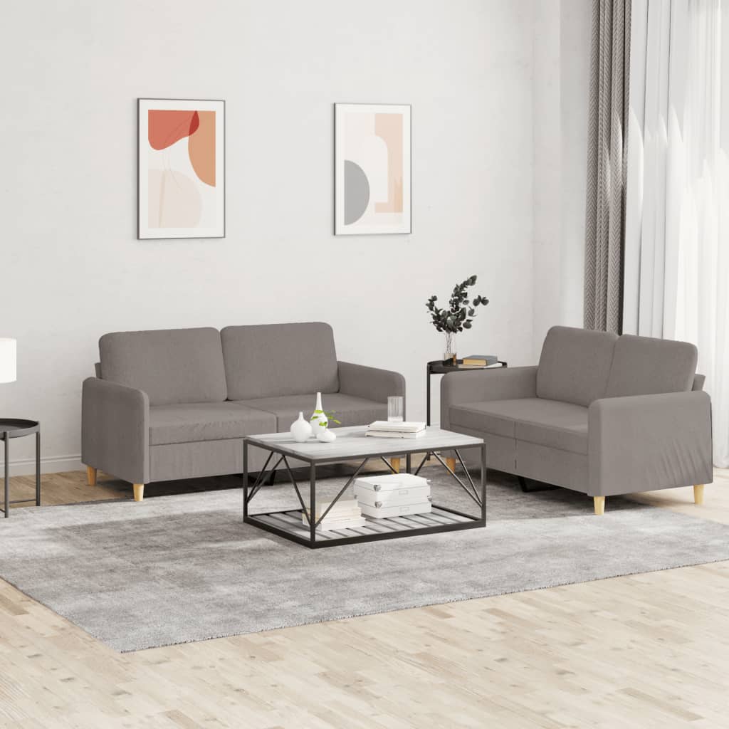 Set De Canapele Cu Perne, 2 Piese, , Textil