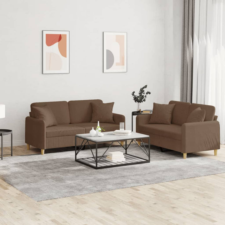 Set De Canapele Cu Perne, 2 Piese, , Textil