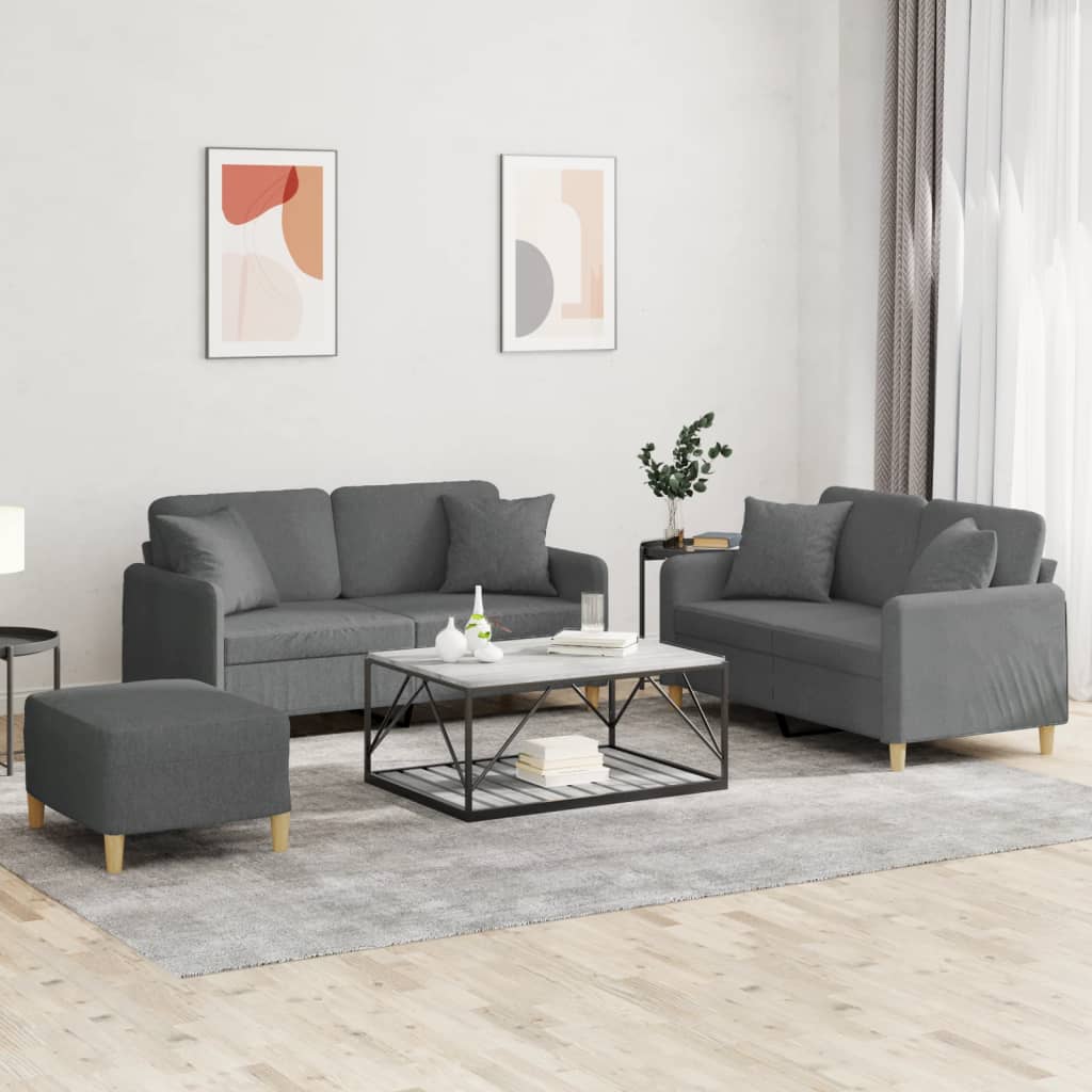 Set De Canapele Cu Perne, 2 Piese, , Textil