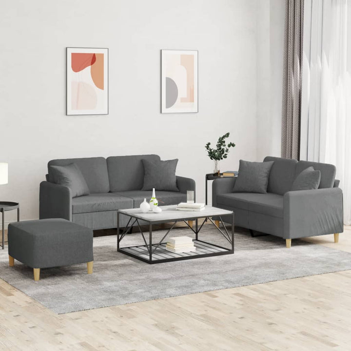 Set De Canapele Cu Perne, 2 Piese, , Textil