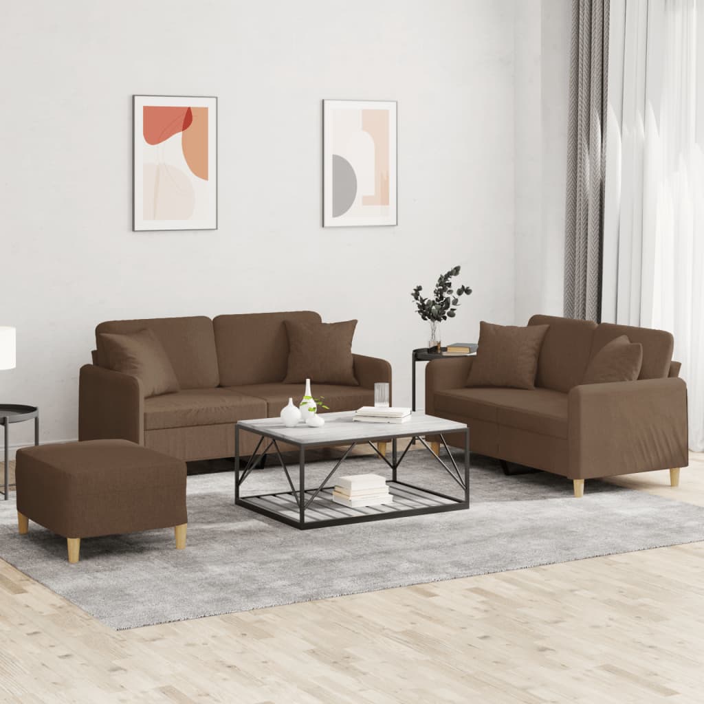 Set De Canapele Cu Perne, 2 Piese, , Textil