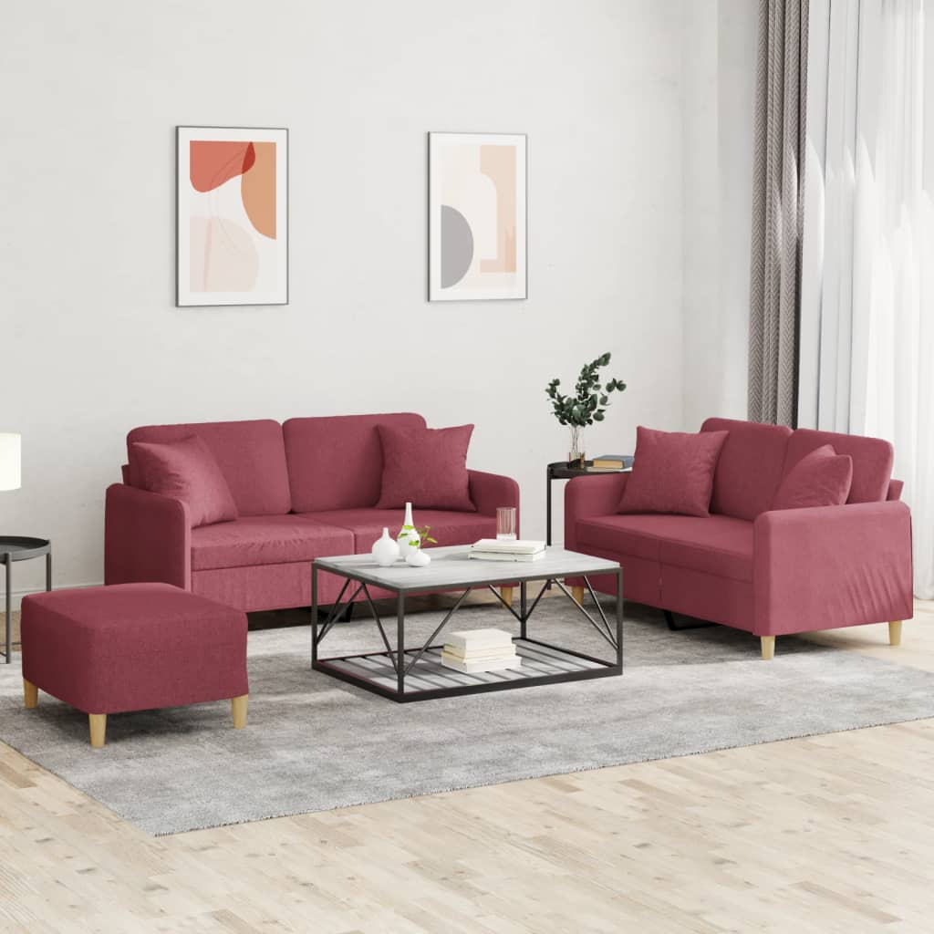 Set De Canapele Cu Perne, 2 Piese, , Textil