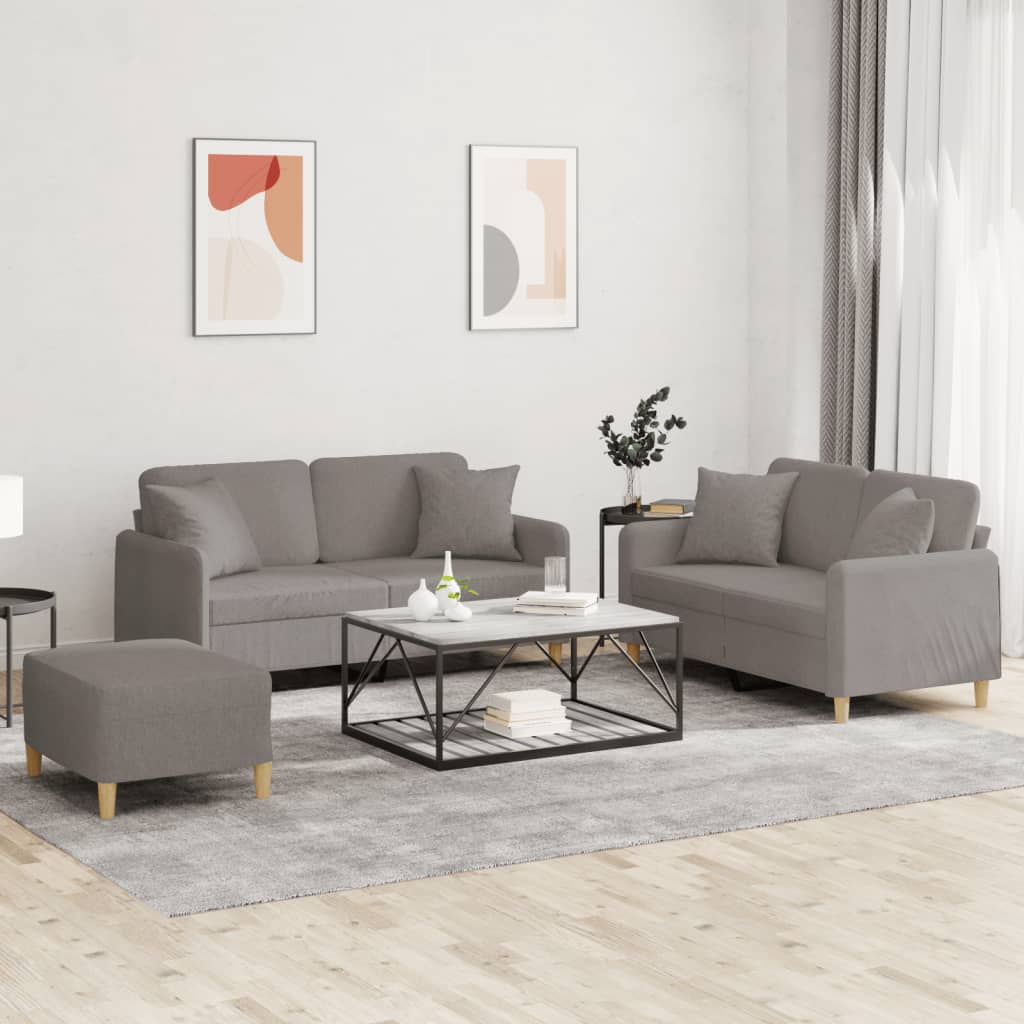 Set De Canapele Cu Perne, 2 Piese, , Textil