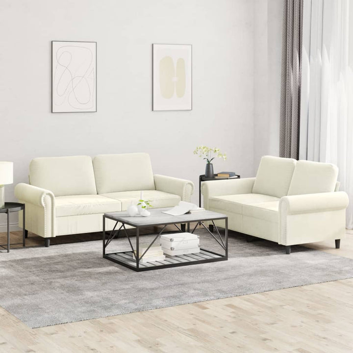Set De Canapele Cu Perne, 2 Piese, , Catifea
