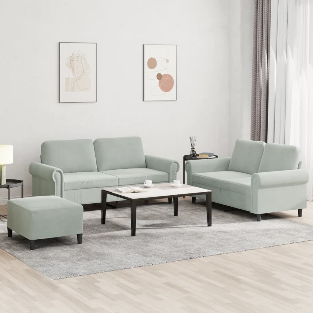 Set De Canapele Cu Perne, 2 Piese, , Catifea