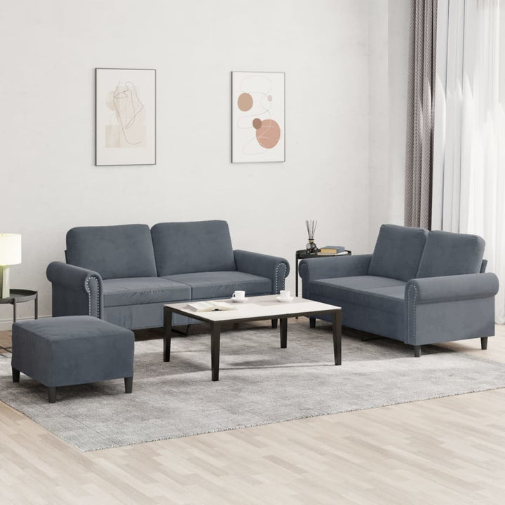 Set De Canapele Cu Perne, 2 Piese, , Catifea