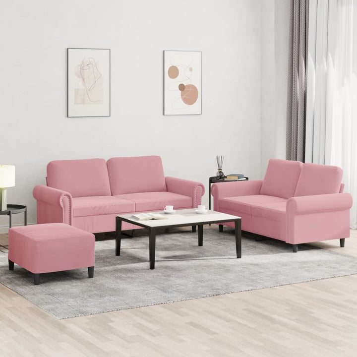 Set De Canapele Cu Perne, 2 Piese, , Catifea
