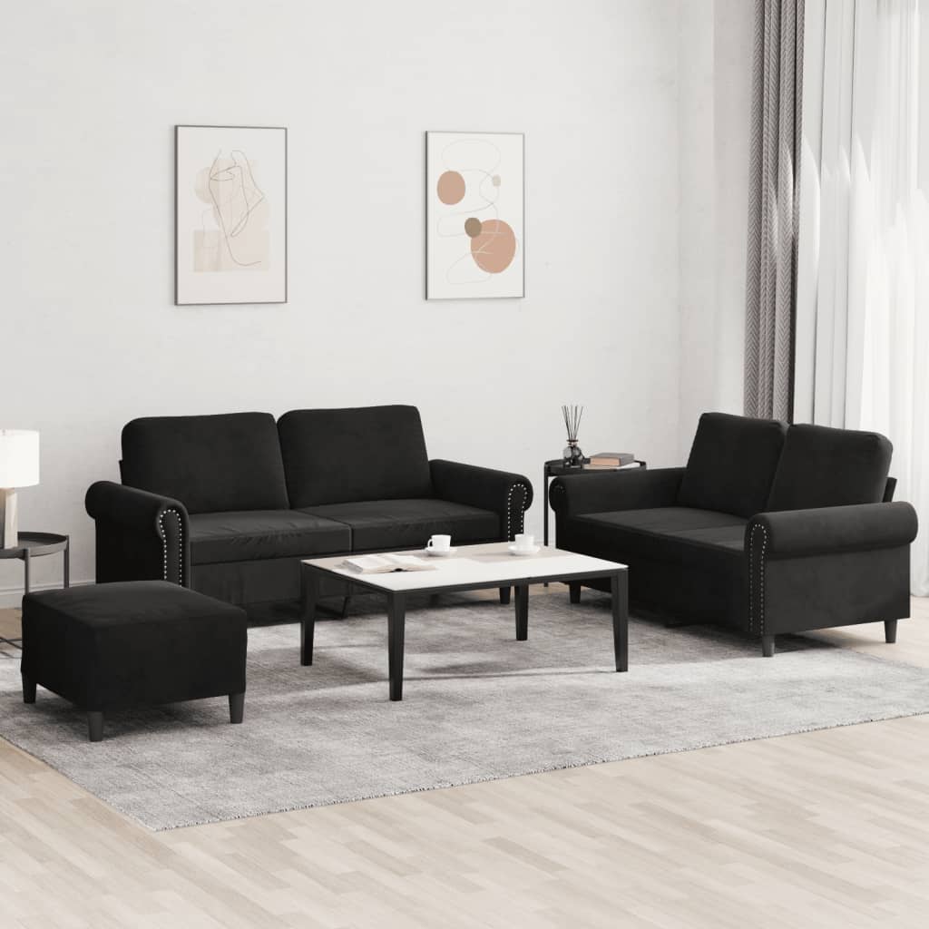 Set De Canapele Cu Perne, 2 Piese, , Catifea