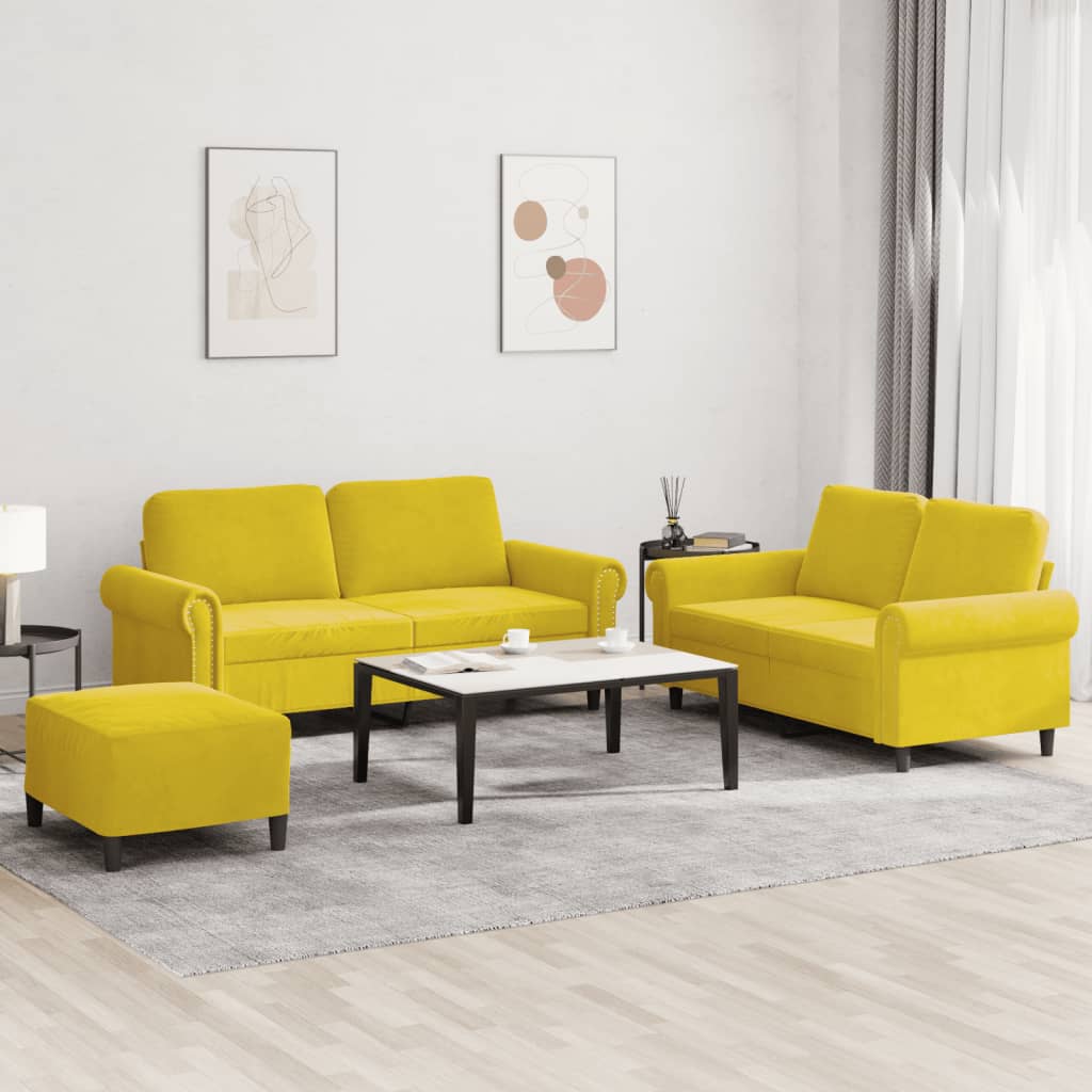 Set De Canapele Cu Perne, 2 Piese, , Catifea