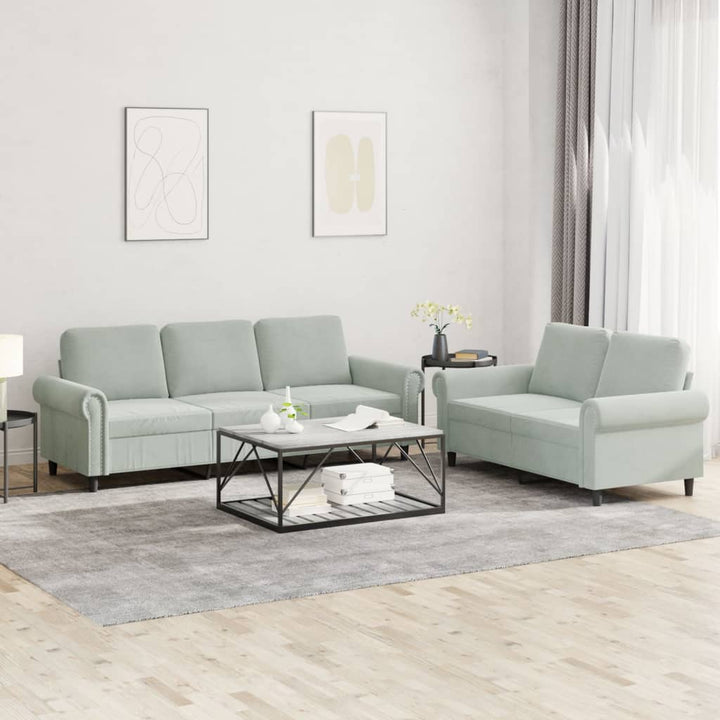 Set De Canapele Cu Perne, 2 Piese, , Catifea