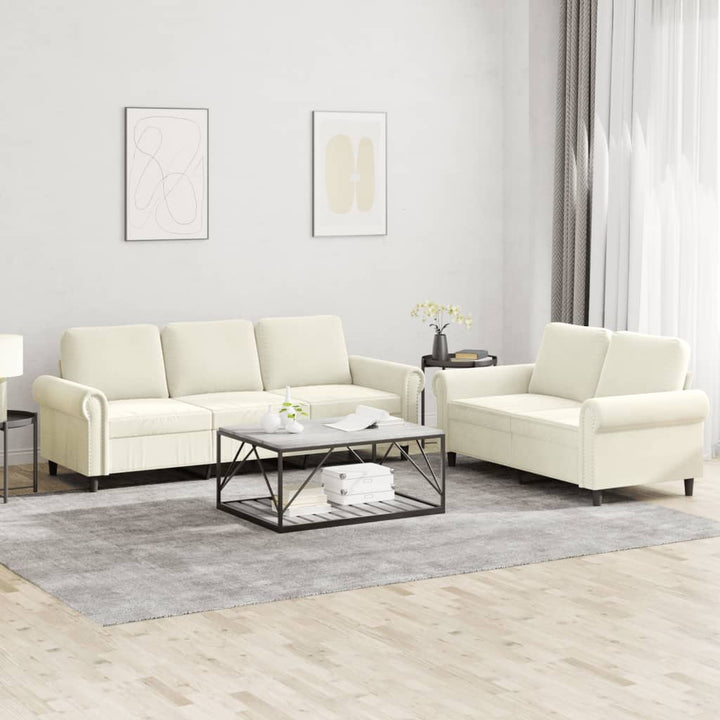 Set De Canapele Cu Perne, 2 Piese, , Catifea