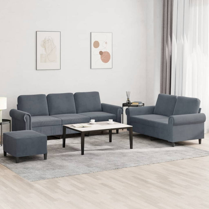 Set De Canapele Cu Perne, 2 Piese, , Catifea
