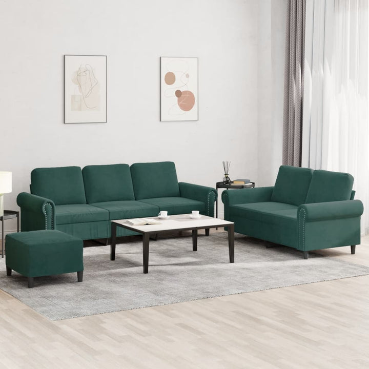 Set De Canapele Cu Perne, 2 Piese, , Catifea
