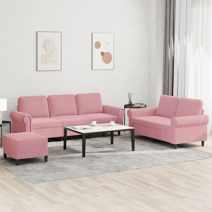 Set De Canapele Cu Perne, 2 Piese, , Catifea