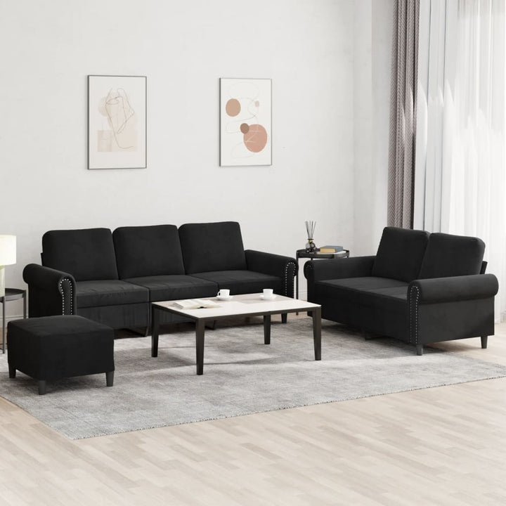 Set De Canapele Cu Perne, 2 Piese, , Catifea
