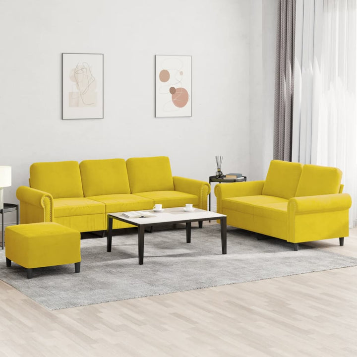 Set De Canapele Cu Perne, 2 Piese, , Catifea