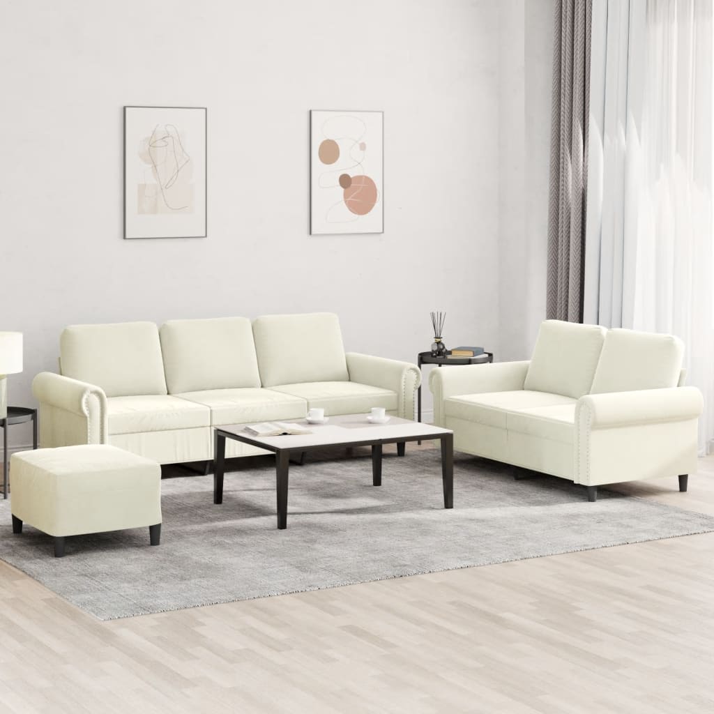 Set De Canapele Cu Perne, 2 Piese, , Catifea
