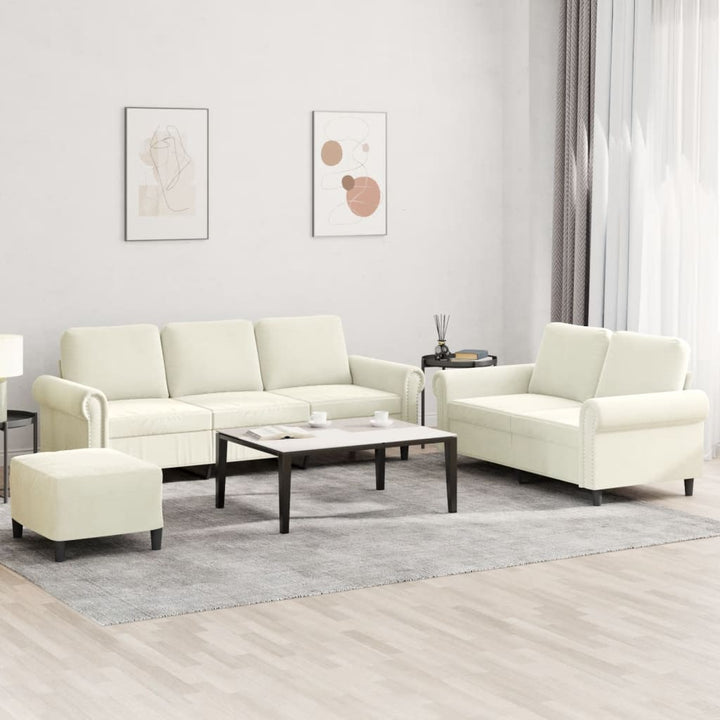 Set De Canapele Cu Perne, 2 Piese, , Catifea