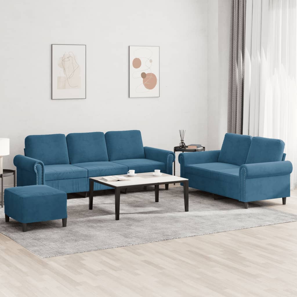 Set De Canapele Cu Perne, 2 Piese, , Catifea