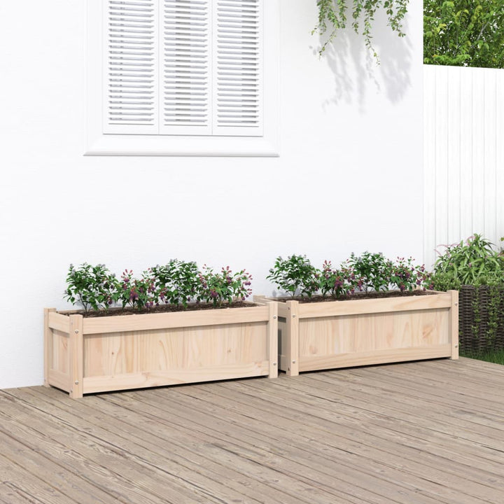 Jardiniere De Grădină, 2 Buc., , Lemn Masiv De Pin
