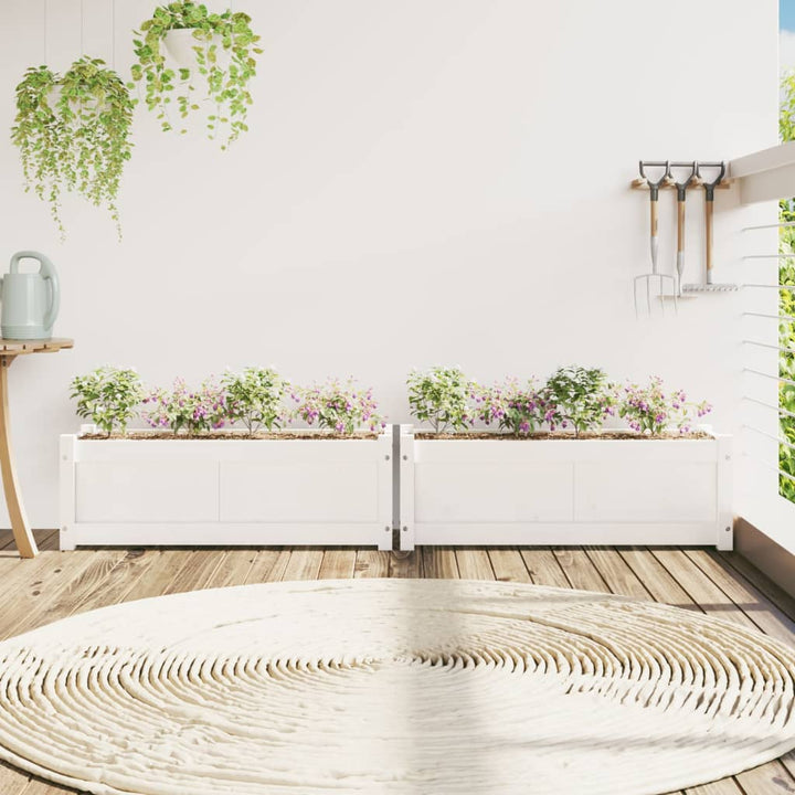 Jardiniere De Grădină, 2 Buc., , Lemn Masiv De Pin