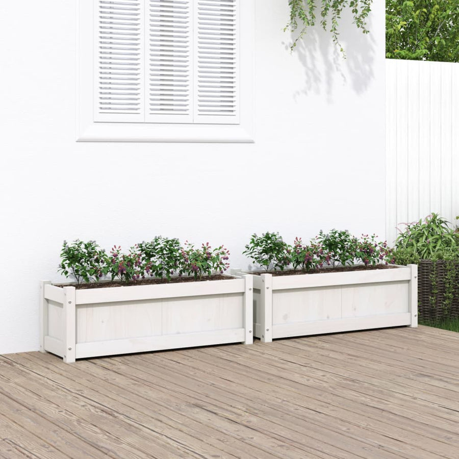 Jardiniere De Grădină, 2 Buc., , Lemn Masiv De Pin