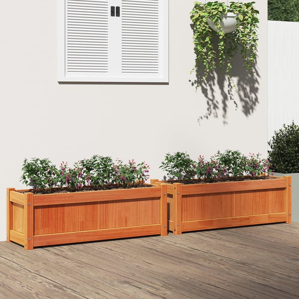 Jardiniere De Grădină, 2 Buc., , Lemn Masiv De Pin