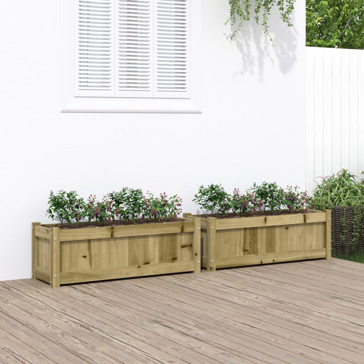 Jardiniere De Grădină, 2 Buc., , Lemn Masiv De Pin