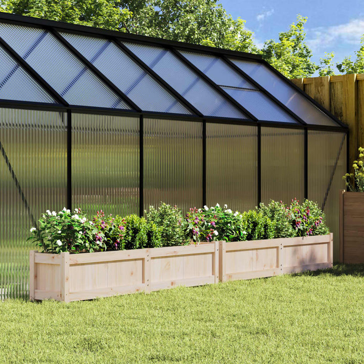 Jardinieră De Grădină, Maro Ceruit, 150X31X31 Cm Lemn Masiv Pin
