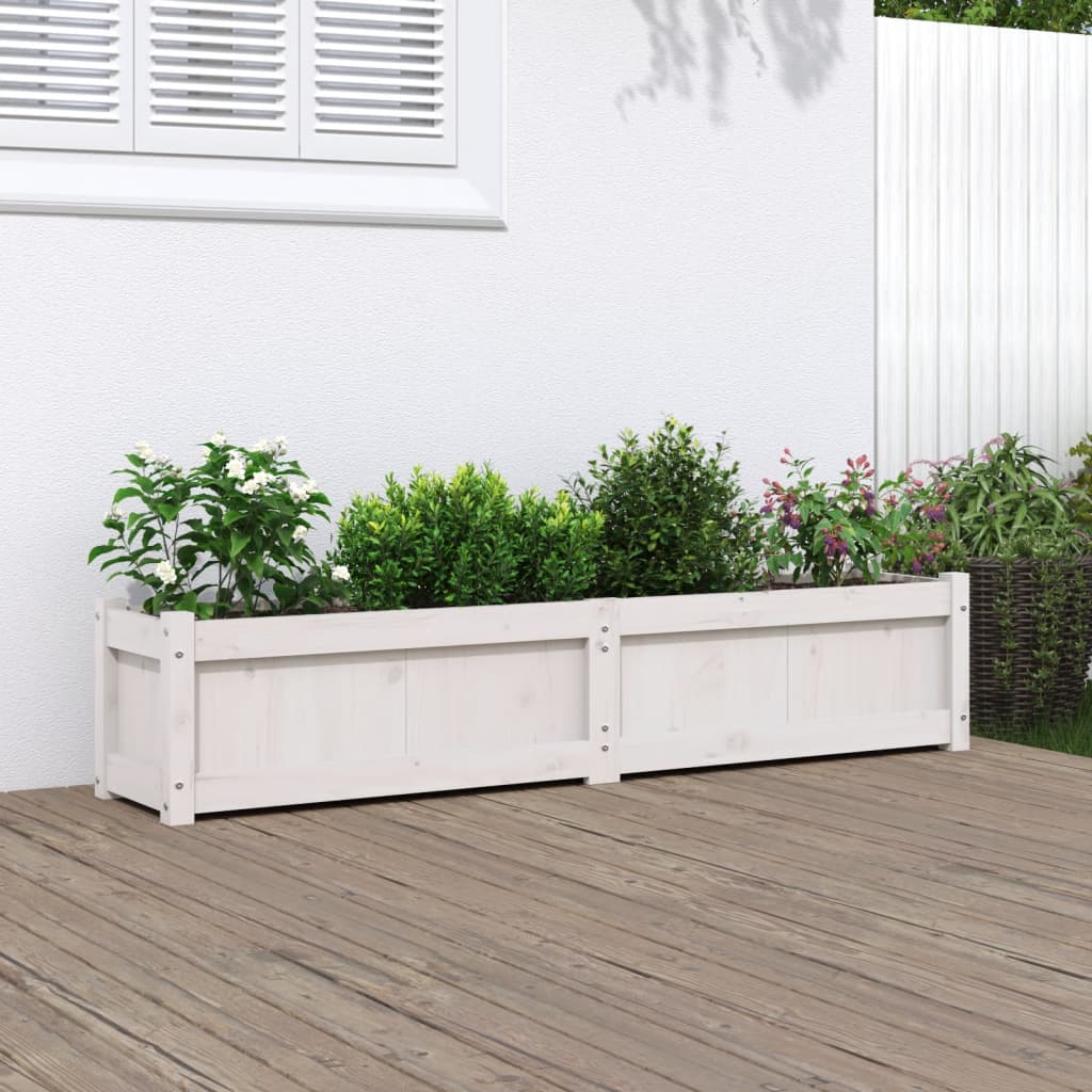 Jardinieră De Grădină, Maro Ceruit, 150X31X31 Cm Lemn Masiv Pin