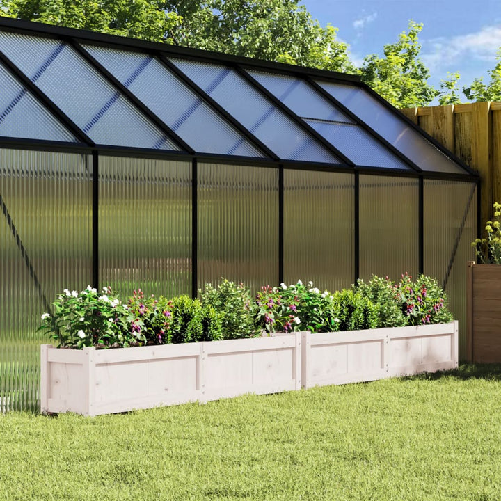 Jardinieră De Grădină, Maro Ceruit, 150X31X31 Cm Lemn Masiv Pin