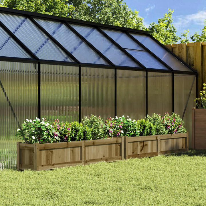 Jardinieră De Grădină, Maro Ceruit, 150X31X31 Cm Lemn Masiv Pin
